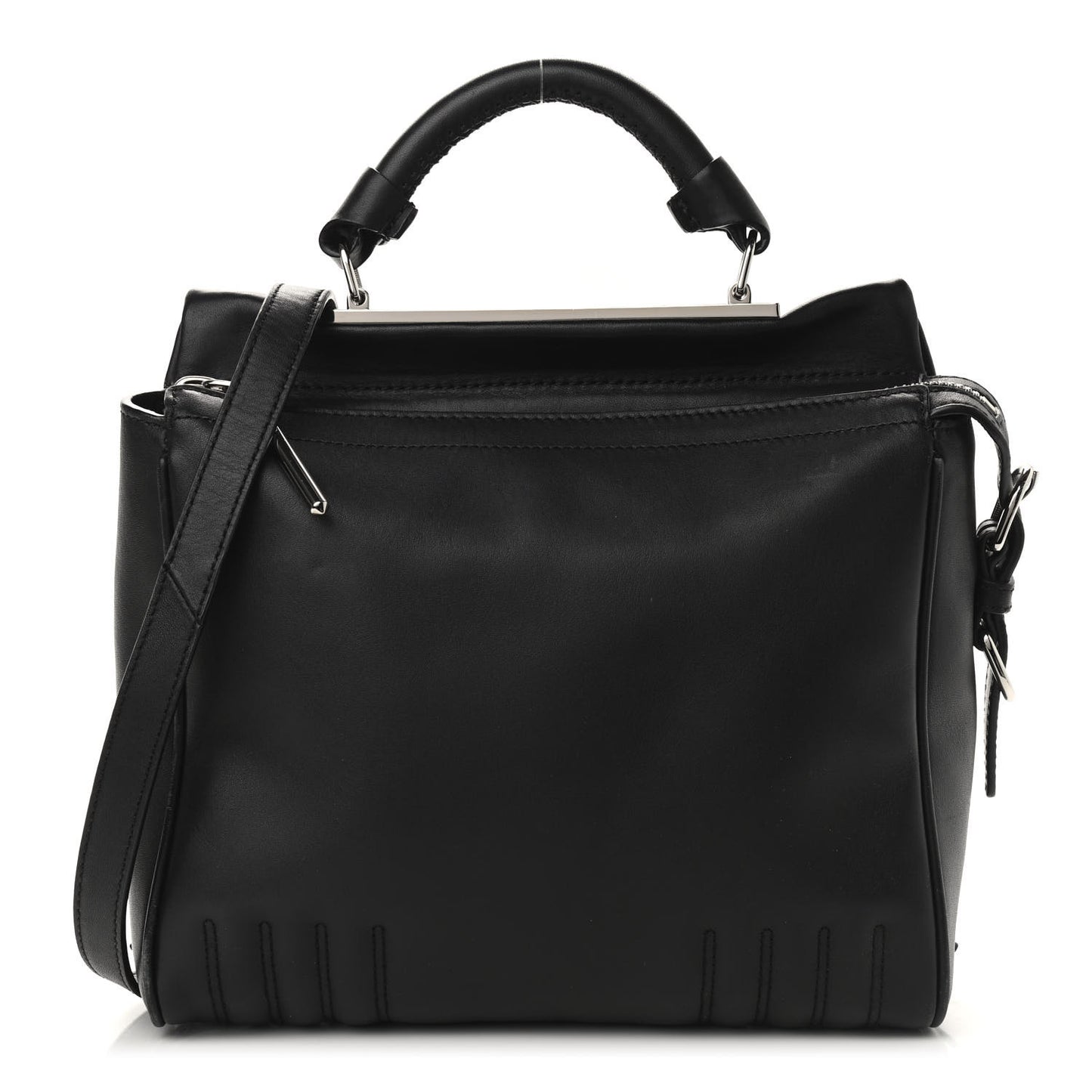 Calfskin Small Ryder Satchel Black