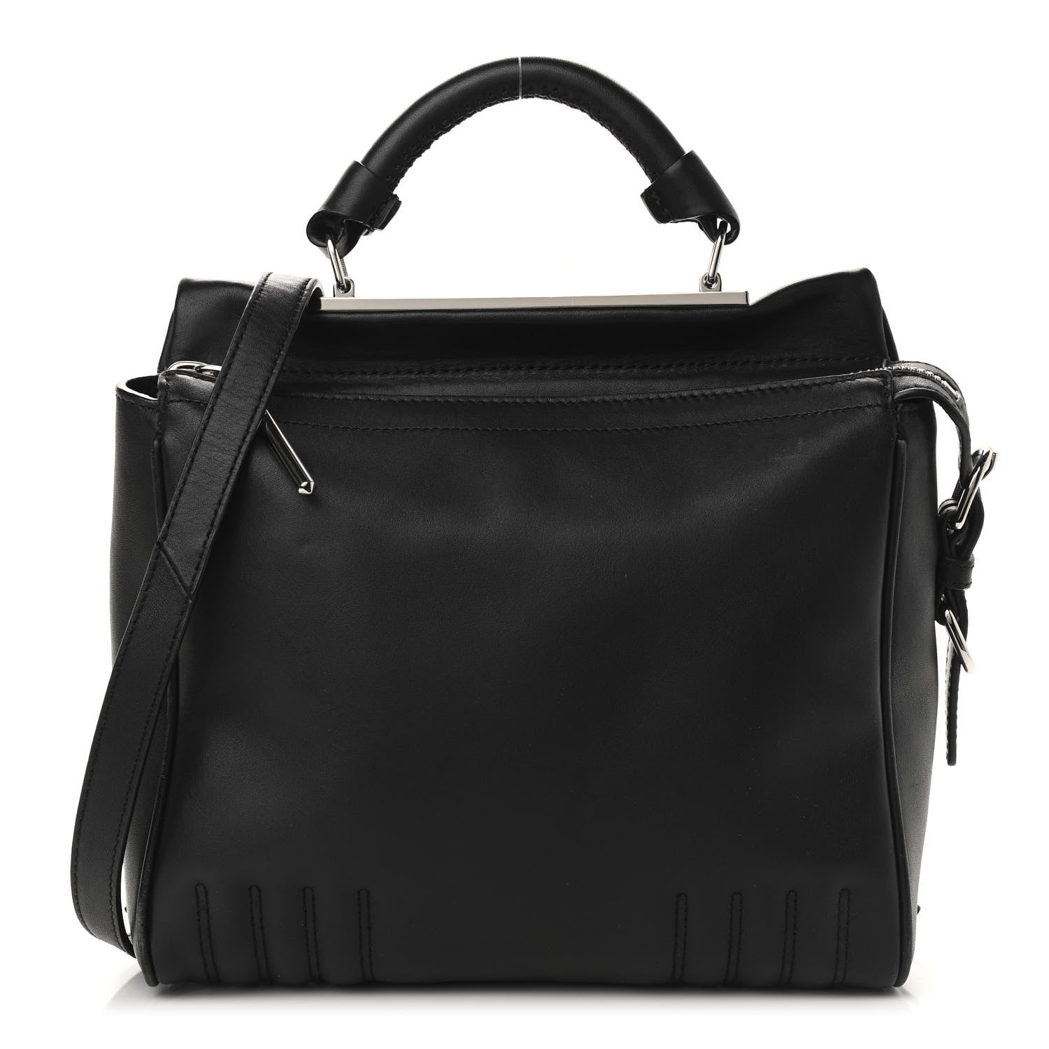 3.1 Phillip Lim Calfskin Small Ryder Satchel Black 1 of 9