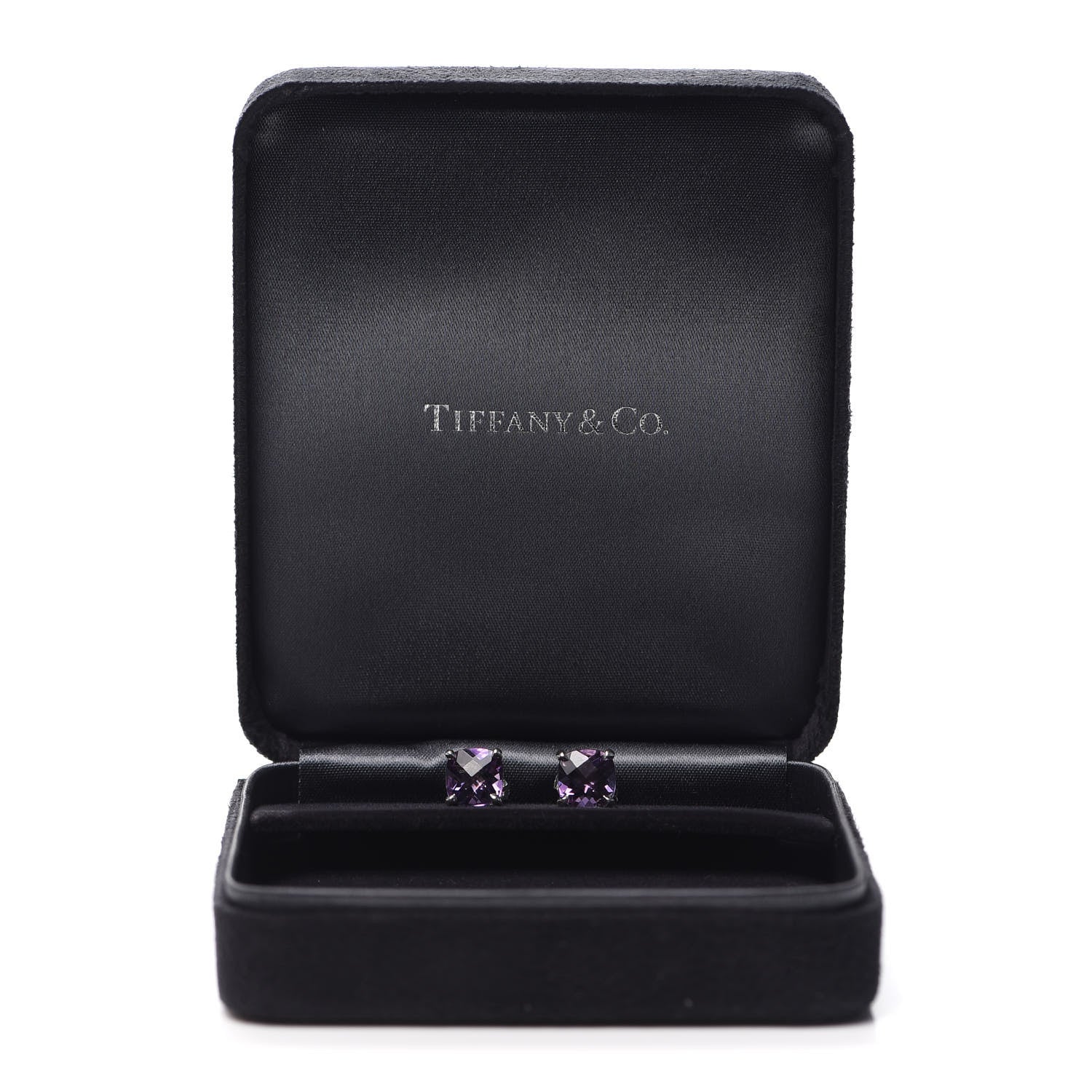 Tiffany Sterling Silver Amethyst Sparklers Stud Earrings 5 of 5