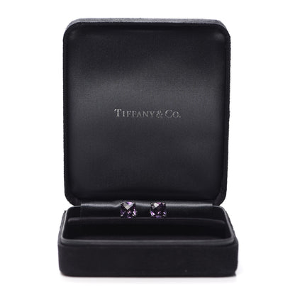 Tiffany Sterling Silver Amethyst Sparklers Stud Earrings 5 of 5