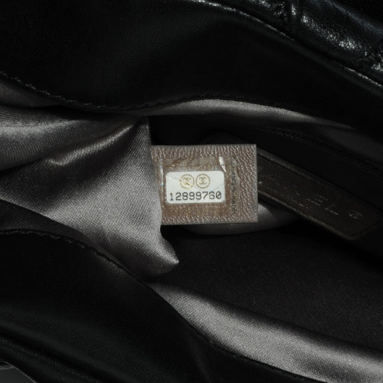 Lambskin Bubble Quilt Flap Bag Black