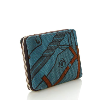Hermes Toile Steeple PM Wallet 3 of 9