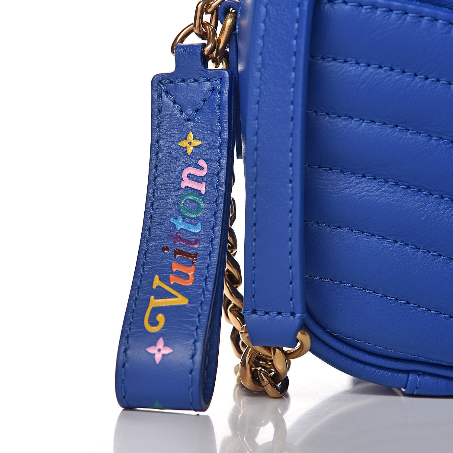 Louis Vuitton Calfskin New Wave Camera Bag Bleu Neon 10 of 12