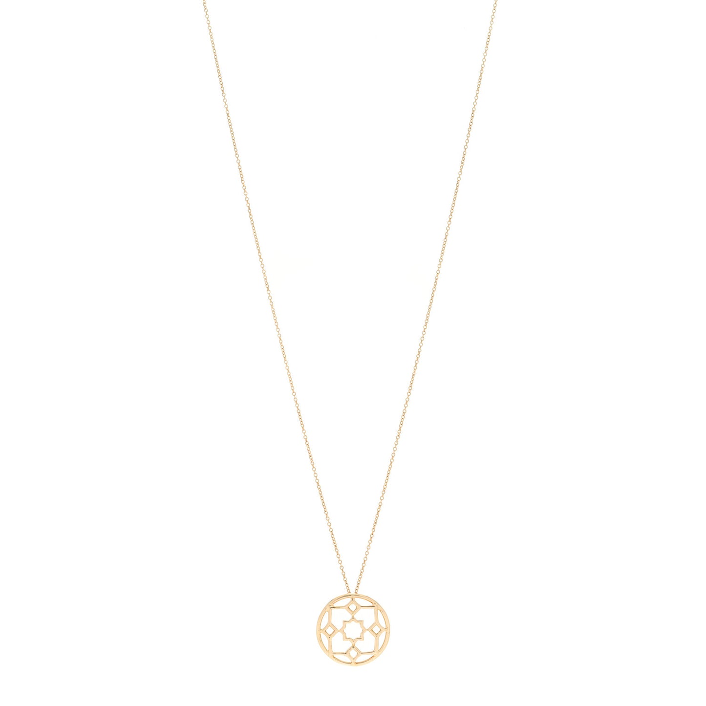 18K Yellow Gold Paloma Picasso Zellige Medallion Pendant Necklace