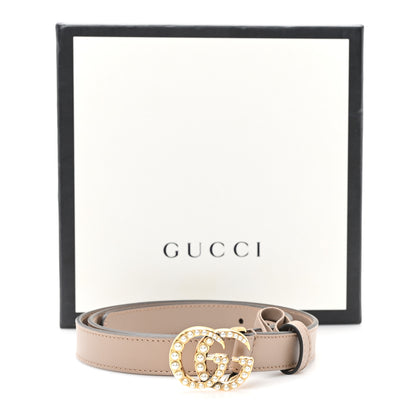 Gucci Calfskin Pearl Double G 20mm Belt 85 34 Porcelain Rose 5 of 5