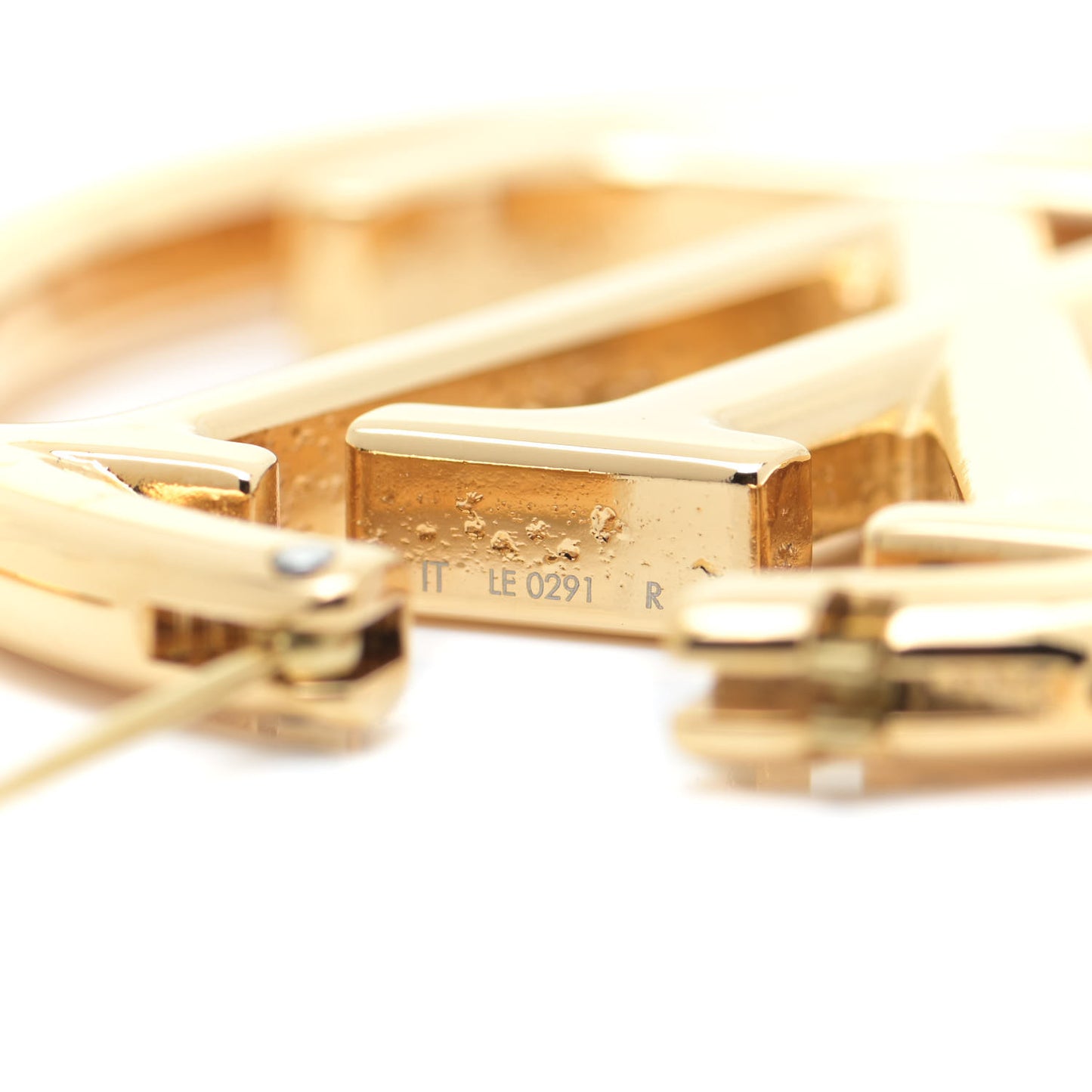 Metal Louise Hoop Earrings Gold