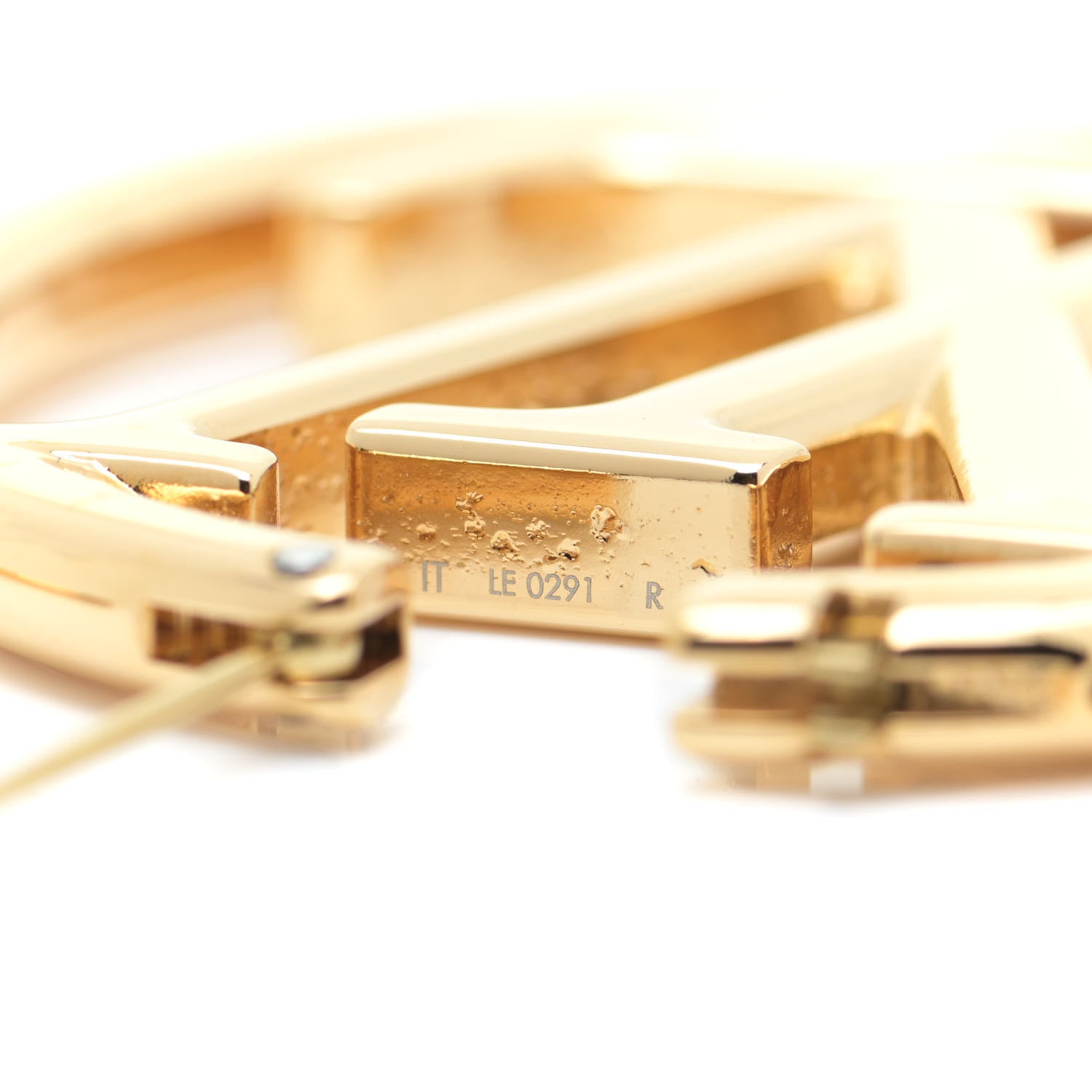 Louis Vuitton Metal Louise Hoop Earrings Gold 4 of 7