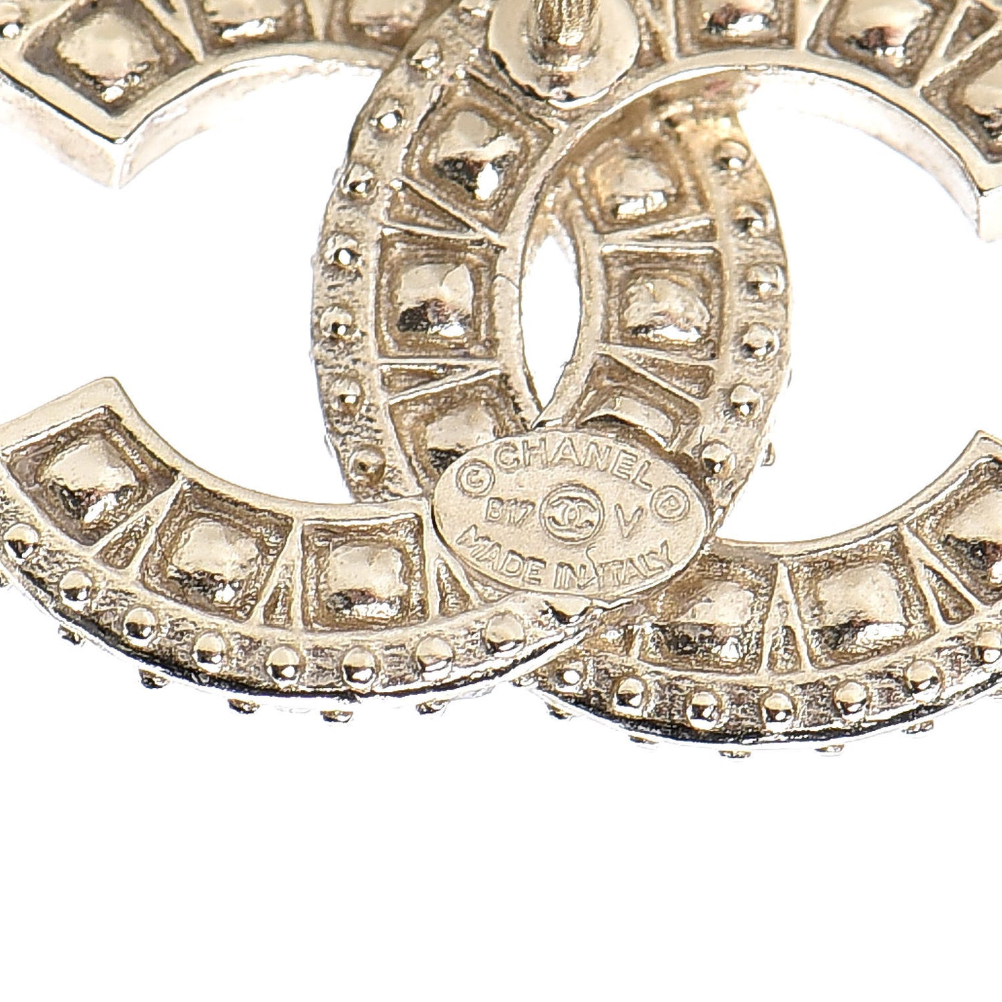Crystal Timeless CC Earrings Light Gold