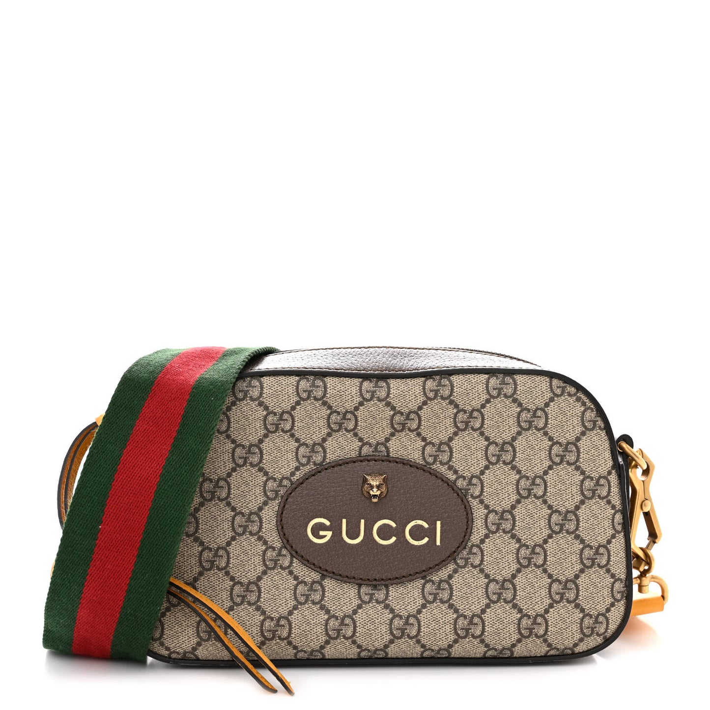 GG Supreme Monogram Web Neo Vintage Shoulder Bag Beige New Acero Crop