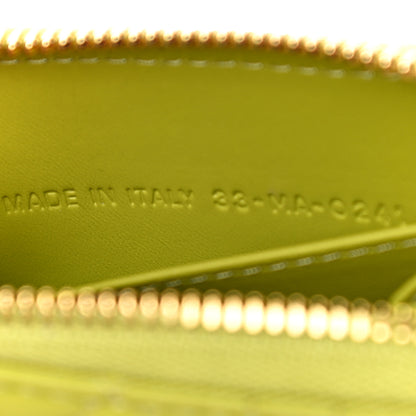Christian Dior Lambskin Cannage Mini Caro Zipped Pouch on Chain Lime 7 of 10
