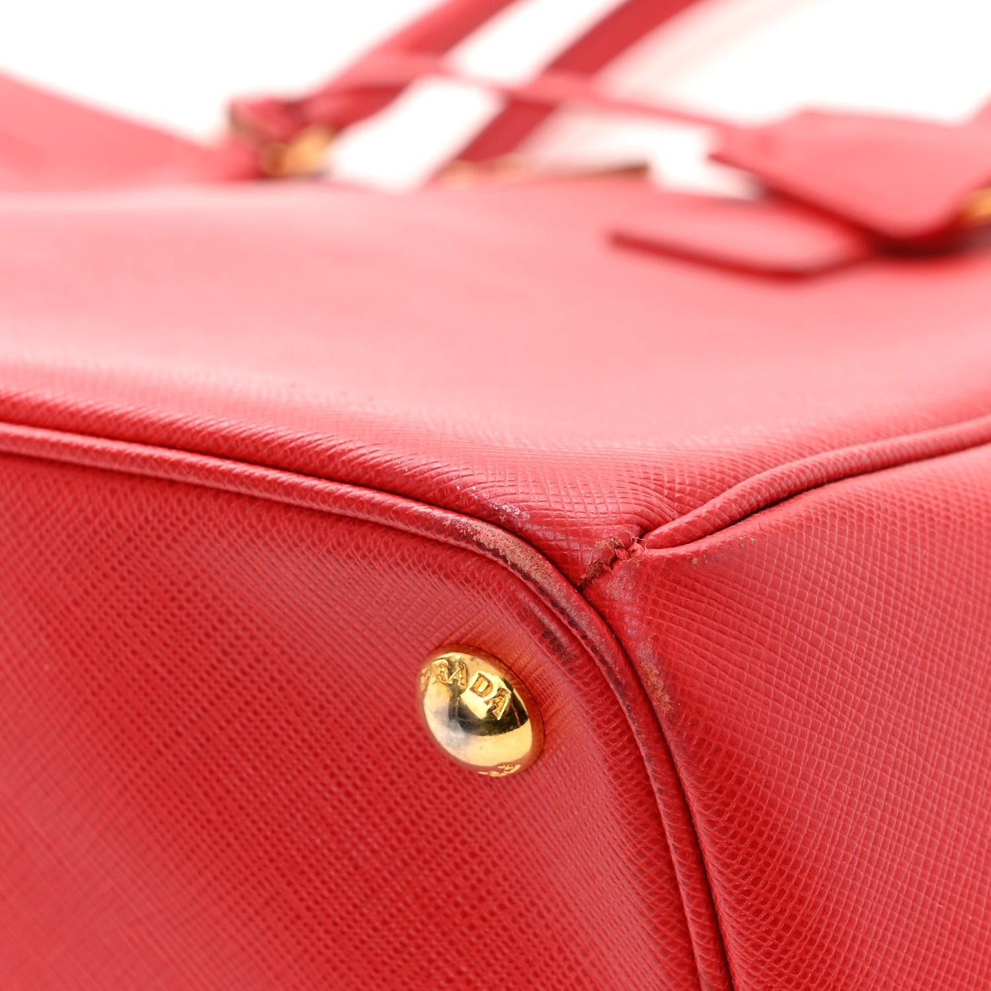Saffiano Lux Large Galleria Double Zip Tote Fuoco