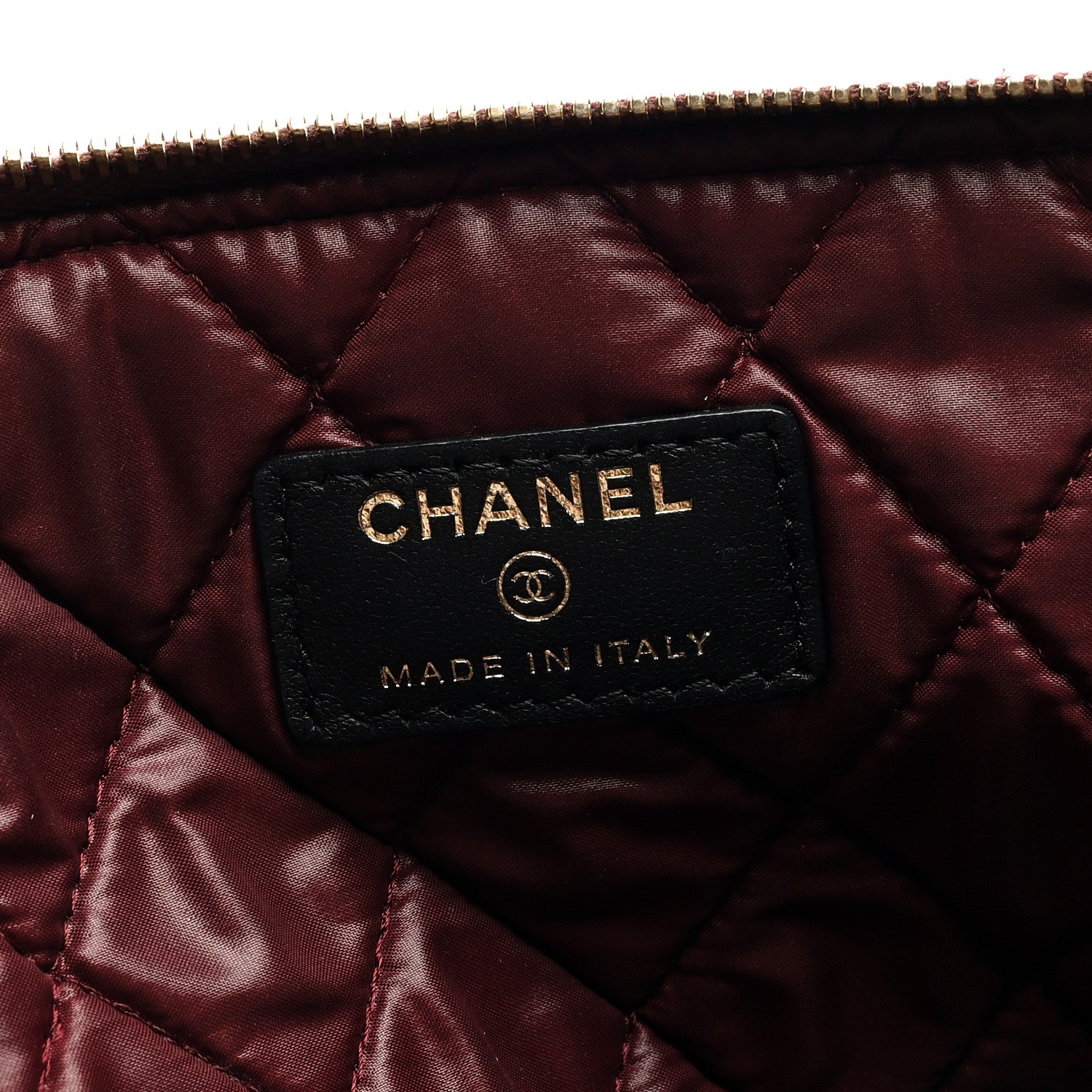 Chanel Lambskin Quilted Large Cosmetic Case Black 5 of 6