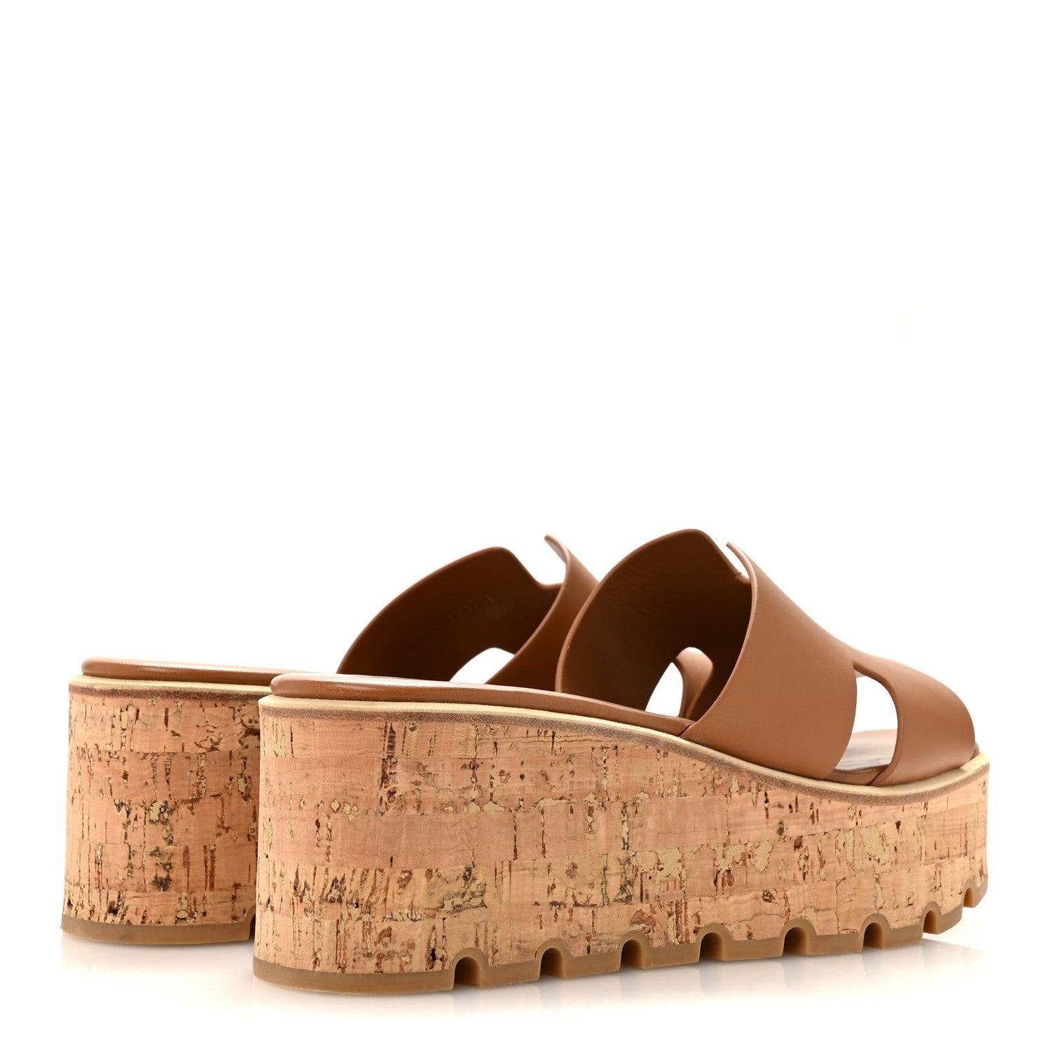 Hermes Calfskin Cork Eze 30 Sandals 39 Naturel 5 of 10