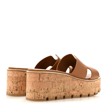 Hermes Calfskin Cork Eze 30 Sandals 39 Naturel 5 of 10