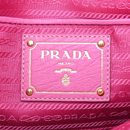 Prada Canapa Ostrich Shopping Tote Corda Geranio 7 of 10