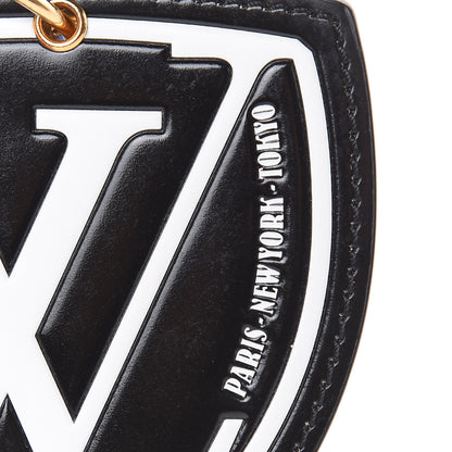 Louis Vuitton Calfskin World Tour Bag Charm Key Holder Black 4 of 5