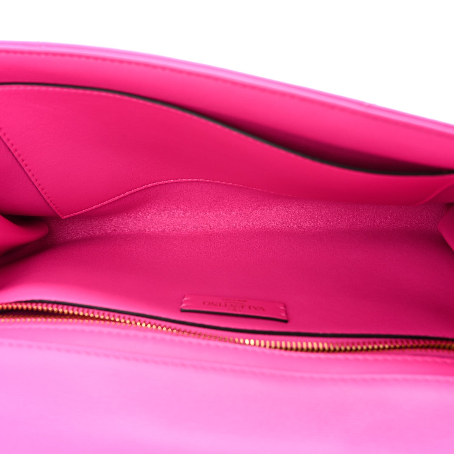 Valentino Garavani Nappa Lacquer Monochrome Roman Stud Wallet On Chain Pink PP 5 of 11