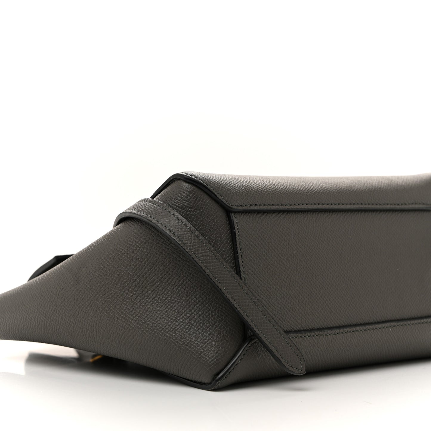 Grained Calfskin Nano Belt Bag Grey