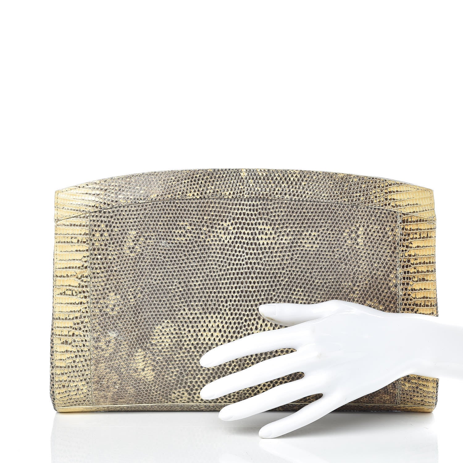 Nancy Gonzalez Lizard Clutch Beige 2 of 11
