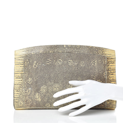 Nancy Gonzalez Lizard Clutch Beige 2 of 11