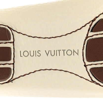 Louis Vuitton Calfskin Mens Monte Carlo Car Shoe Moccasin Loafers 36.5 White 6 of 10