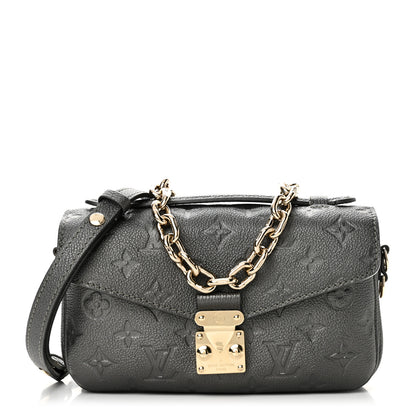 Louis Vuitton Shimmery Empreinte LV Ski Pochette Metis East West Gun Metal 1 of 9