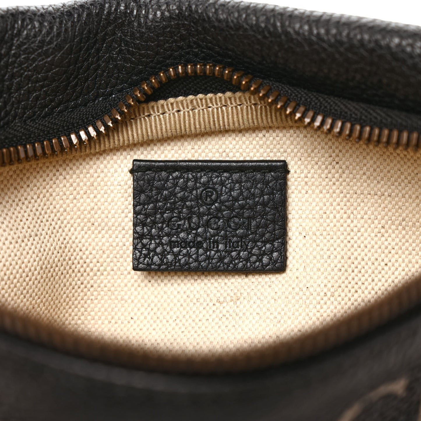 Grained Calfskin Small Logo Belt Bag Black