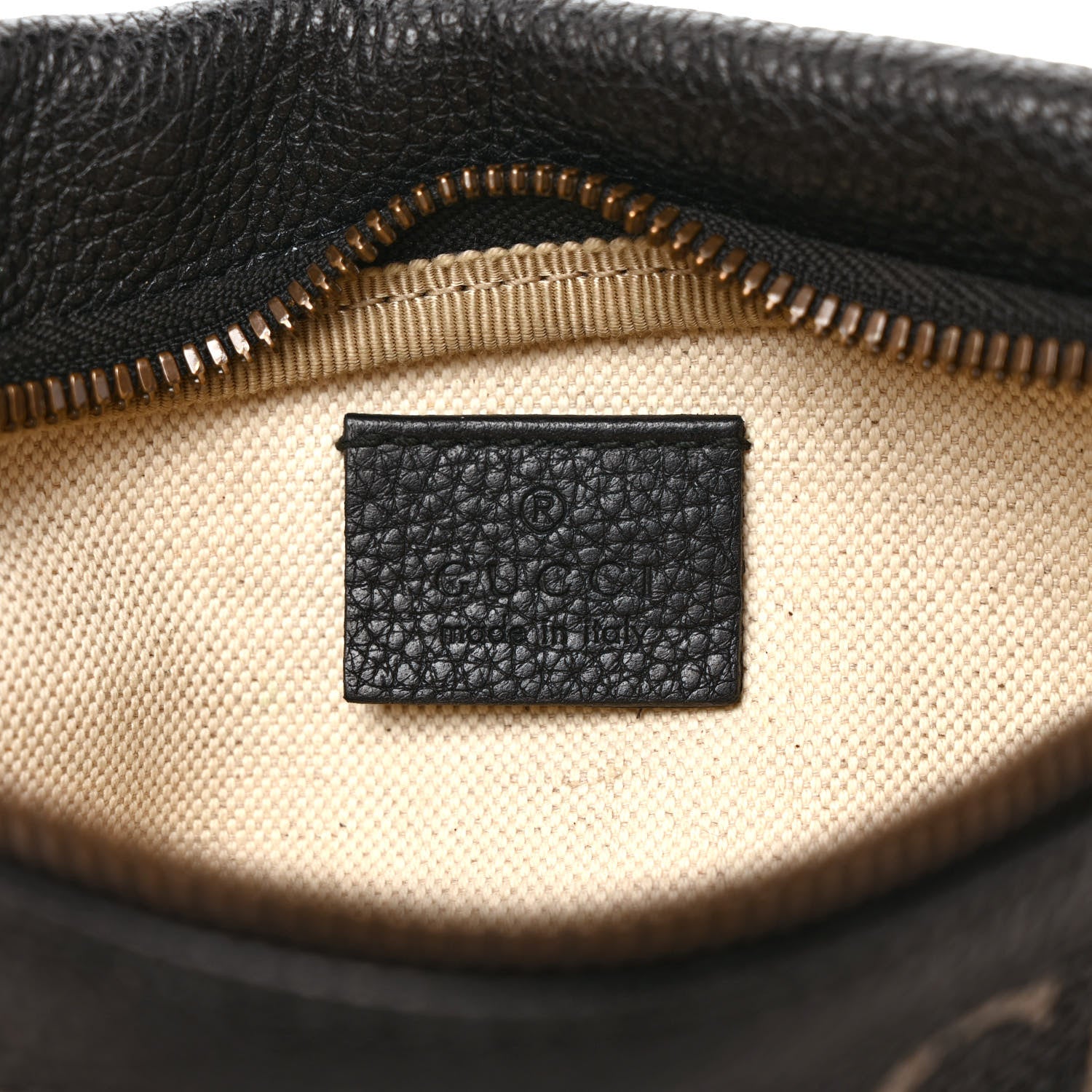 Gucci Grained Calfskin Small Logo Belt Bag Black 6 of 9
