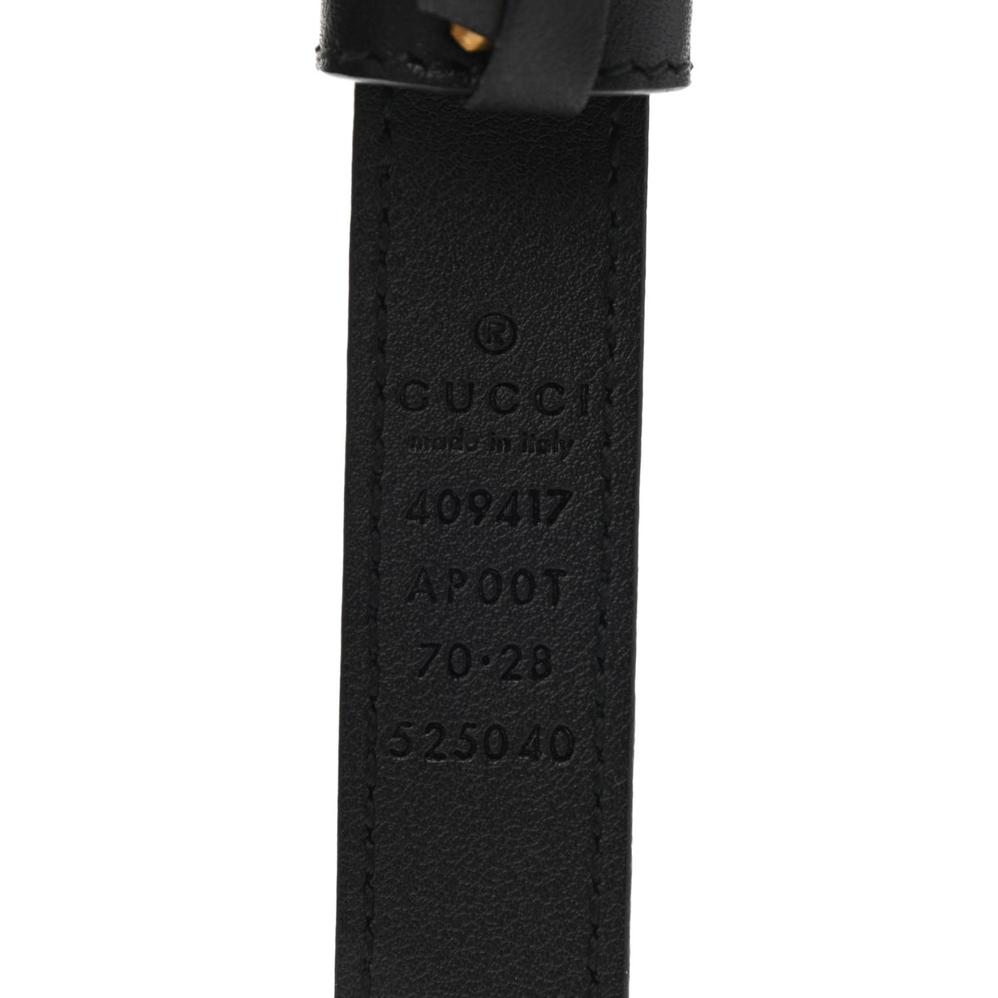 Calfskin Double G 20mm Belt 70 28 Black