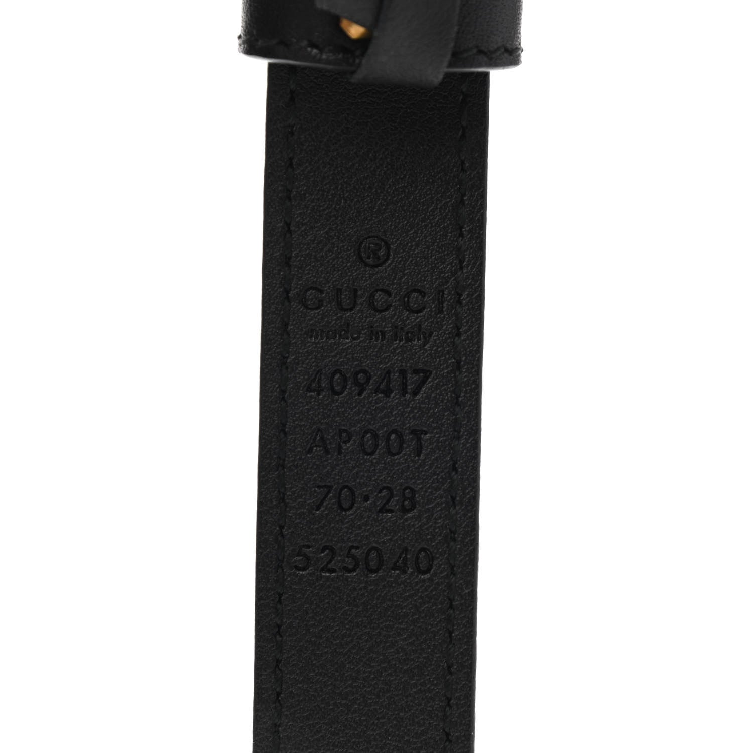 Gucci Calfskin Double G 20mm Belt 70 28 Black 3 of 6