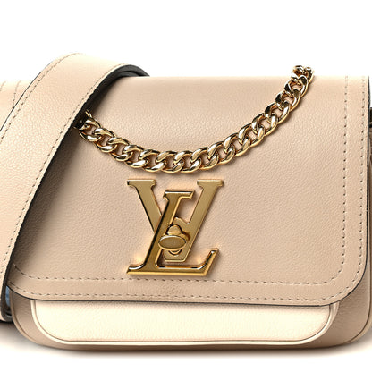 Louis Vuitton Grained Calfskin Lockme Tender Greige 8 of 11