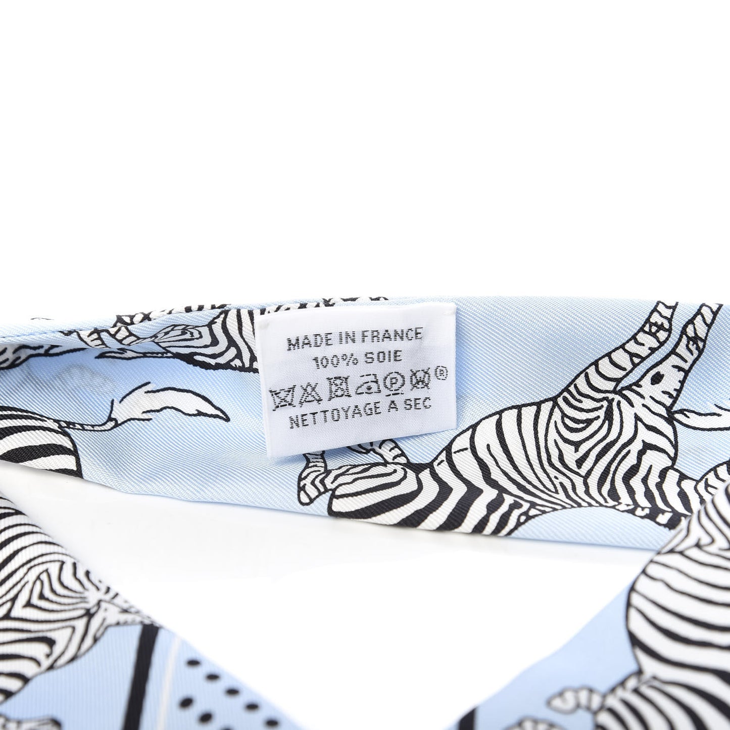 Silk Les Zebres Twilly Ciel Black White