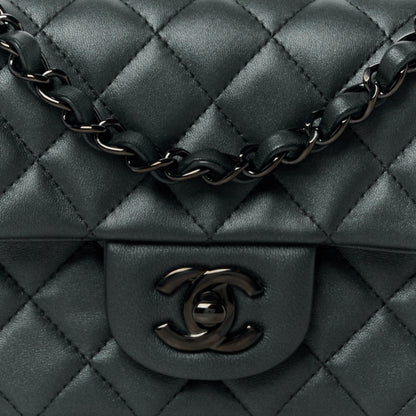 Chanel Lambskin Quilted Mini Rectangular Flap So Black 9 of 12