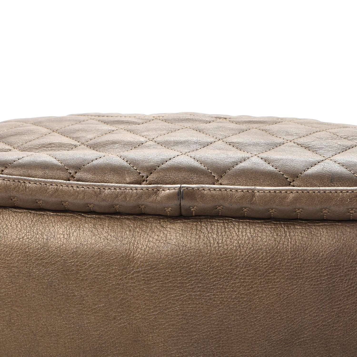 Chanel Metallic Calfskin Quilted Large Istanbul Tote Gold 10 of 12