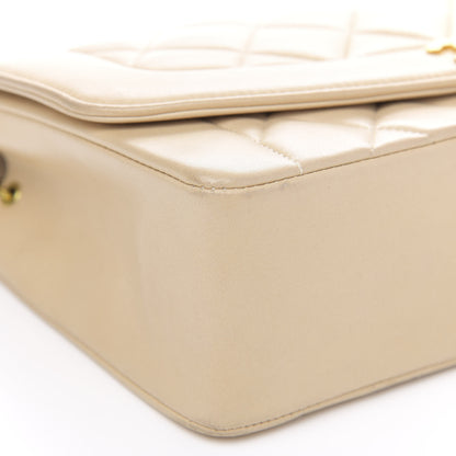 Chanel Lambskin Quilted Medium Single Flap Beige 12 of 17