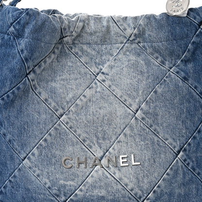 Chanel Denim Quilted Chanel 22 Blue 9 of 12