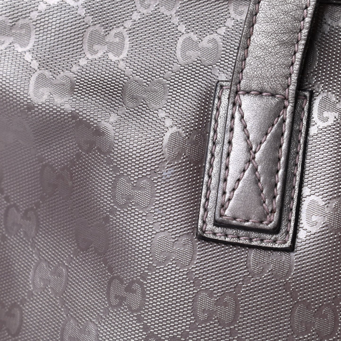Imprime Monogram Medium Zippered Shopping Tote Pewter