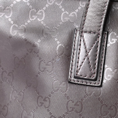 Gucci Imprime Monogram Medium Zippered Shopping Tote Pewter 5 of 7