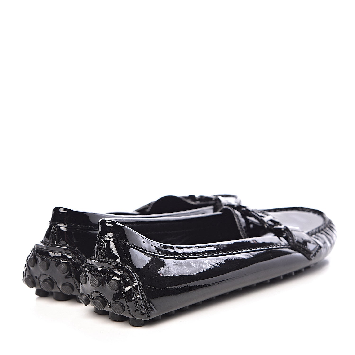 Louis Vuitton Patent Calfskin Oxford Loafers 37.5 Black 4 of 8