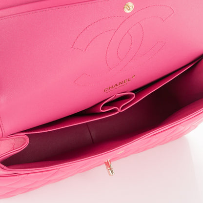 Chanel Lambskin Quilted Jumbo Double Flap Fuchsia 5 of 7