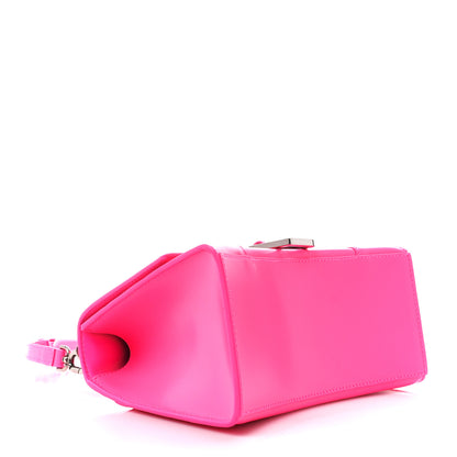 Balenciaga Shiny Box Calfskin Small Hourglass Top Handle Bag Hot Pink 4 of 10