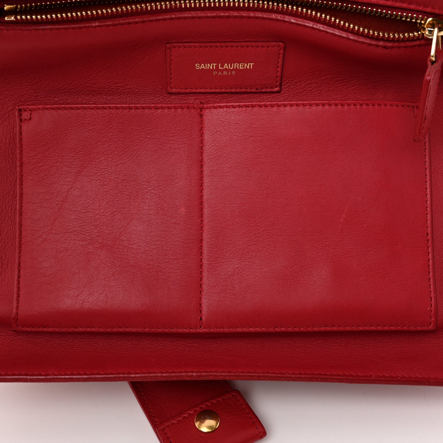 Calfskin Medium Classic Y Cabas Red