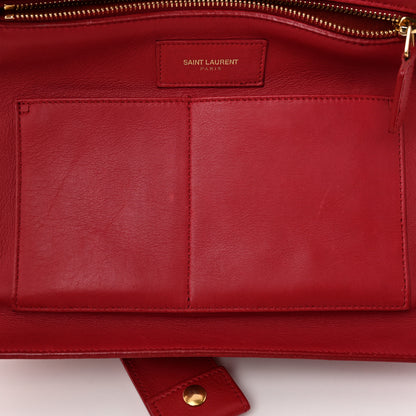 Saint Laurent Calfskin Medium Classic Y Cabas Red 10 of 21