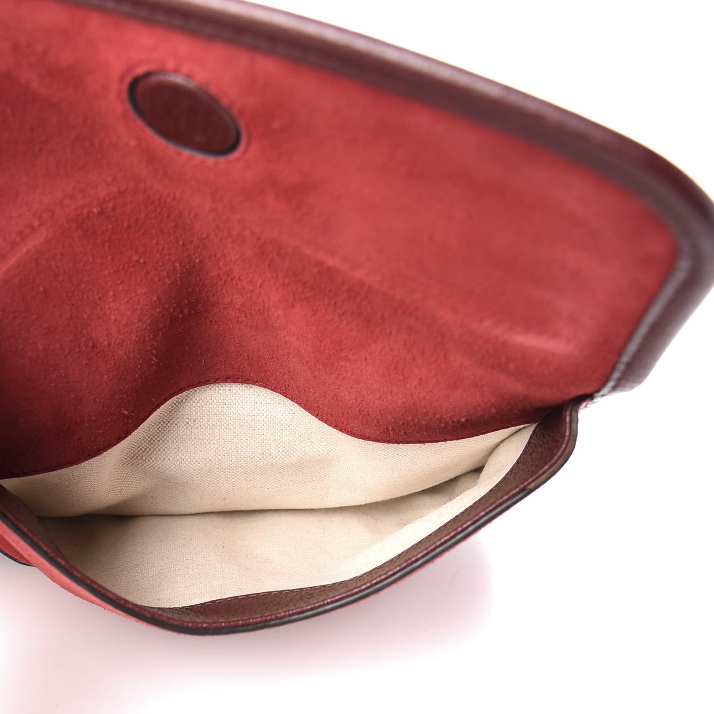 Suede Web Small Neo Vintage Double Flap Messenger Bag Romantic Cherry Chardonnay