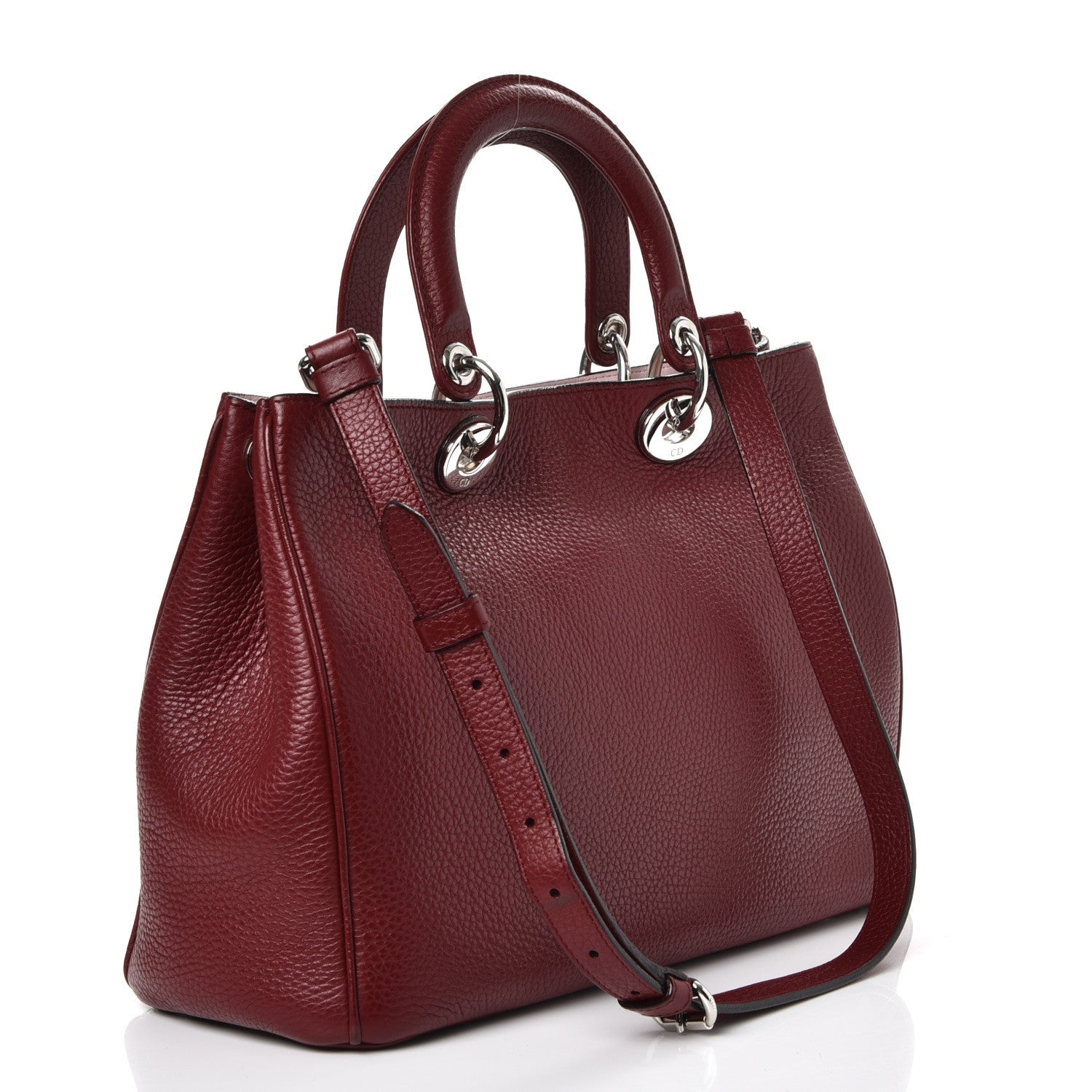 Christian Dior Bullcalf Medium Diorissimo Burgundy 4 of 17