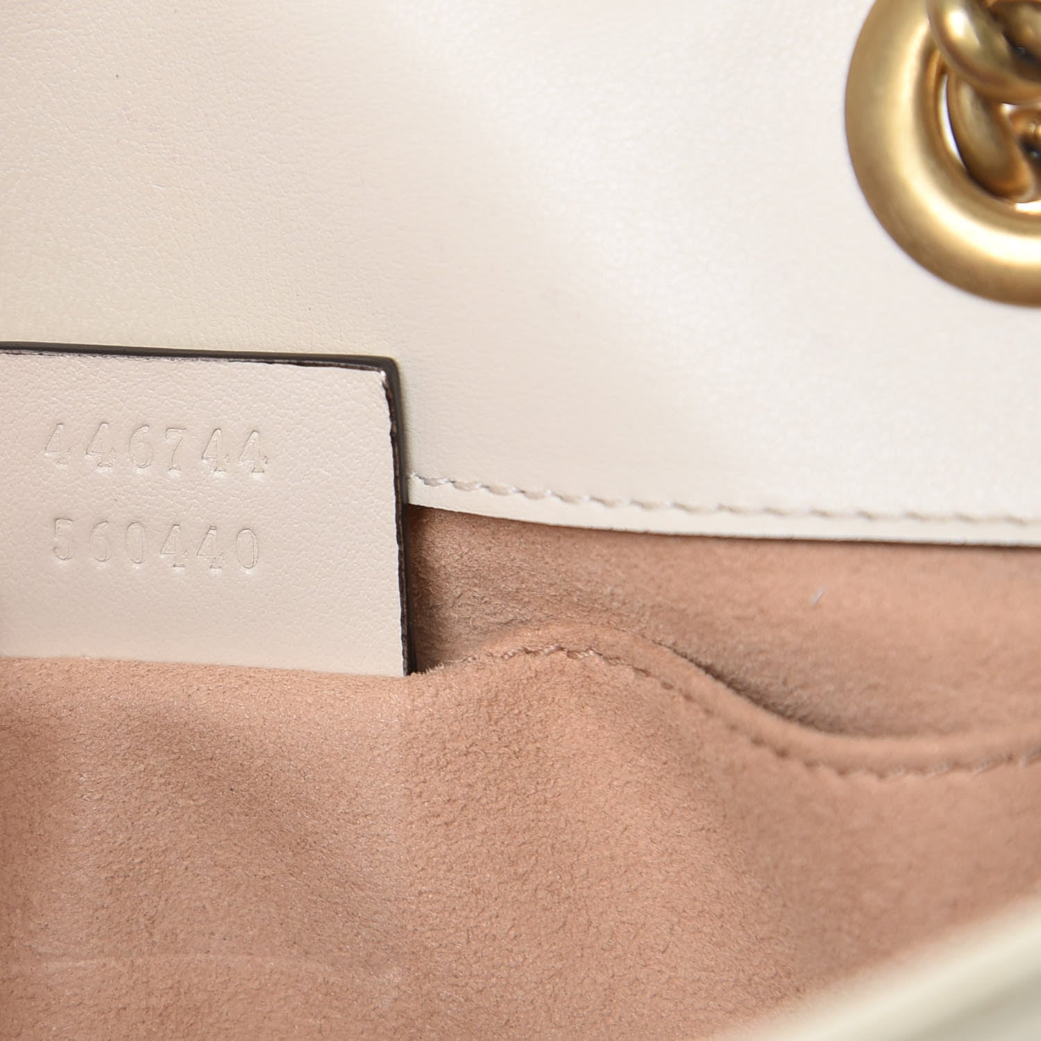 Gucci Calfskin Matelasse Mini GG Marmont Shoulder Bag White 7 of 20
