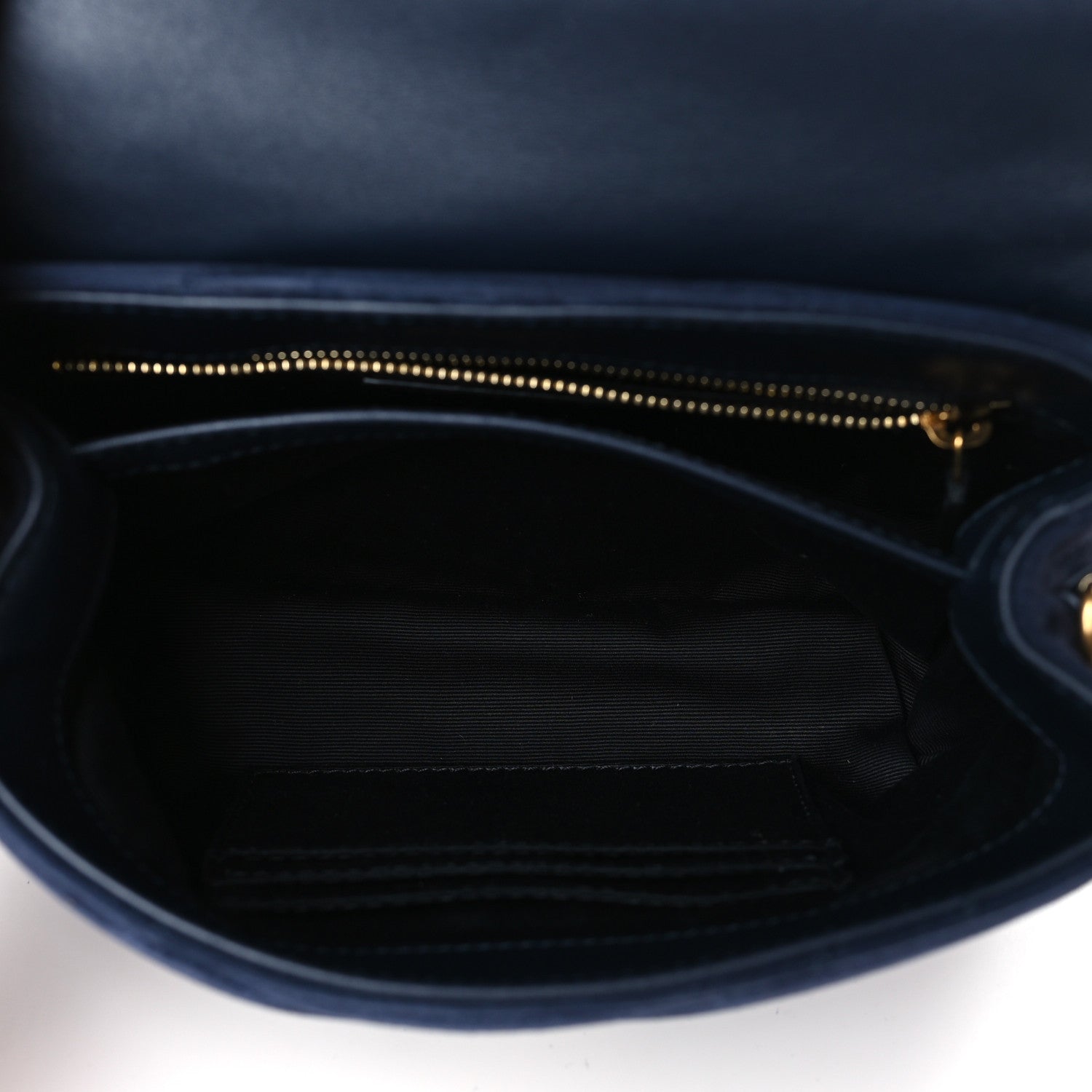 Saint Laurent Suede Y Quilted Monogram Toy Loulou Crossbody Bag Navy 5 of 9