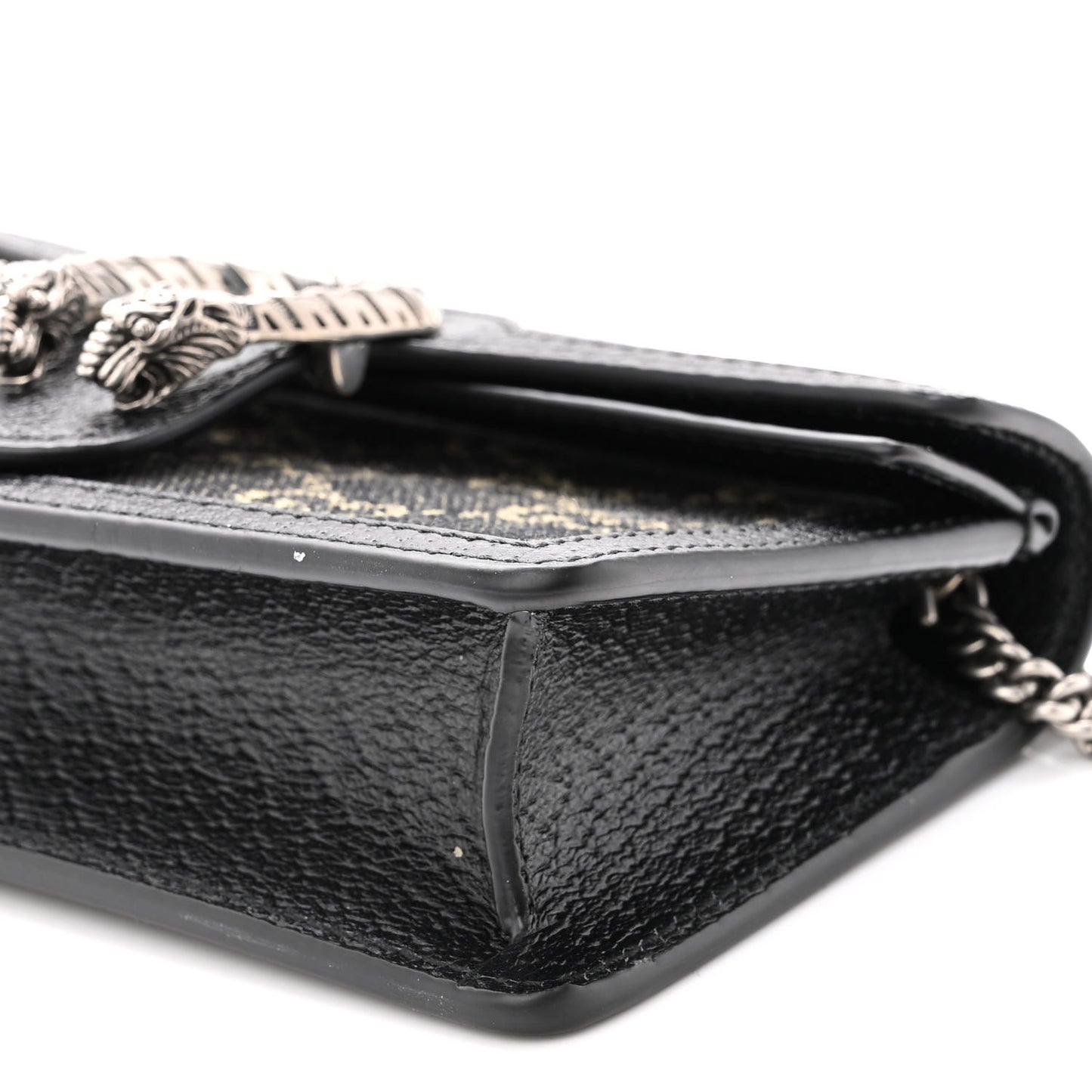 Jacquard Black Denim GG Monogram Super Mini Dionysus Shoulder Bag Black Ivory