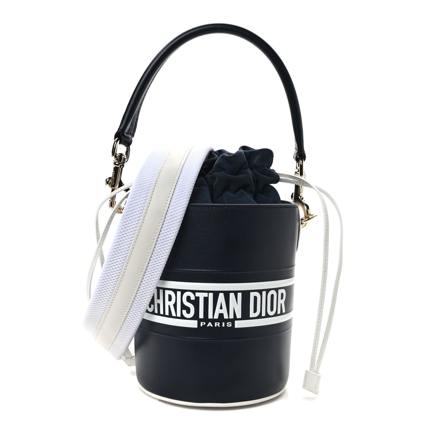 Calfskin Small Dior Vibe Bucket Blue