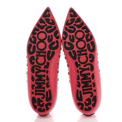 Jimmy Choo Calfskin Windsor Star Flats 36 Pink 5 of 10